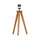 image 2 of Set of 2 Voyage - Dark Oak Wooden Tripod Lamp Bases Brown