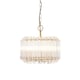 image 1 of Valentina Pendant Ceiling Light Brushed Aged Brass Plate & Clear Glass 3x E14