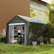 image 2 of Outsunny 3 x 3(m) Portable Shed, Waterproof and Heavy Duty Dark Grey