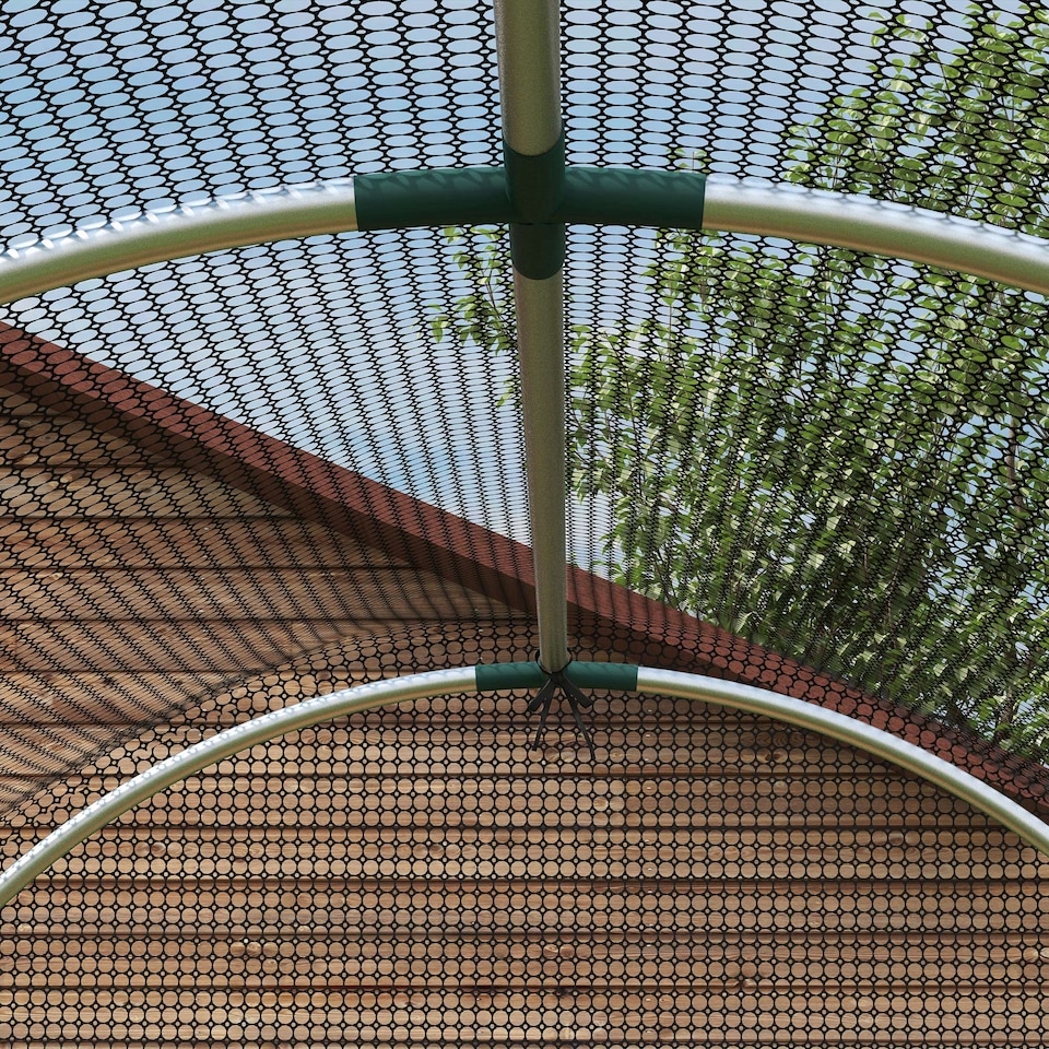 image 1 of Outsunny Fruit Cage, Plant Protection Tent, 1.2 x 2.4 x 1.9m, Black