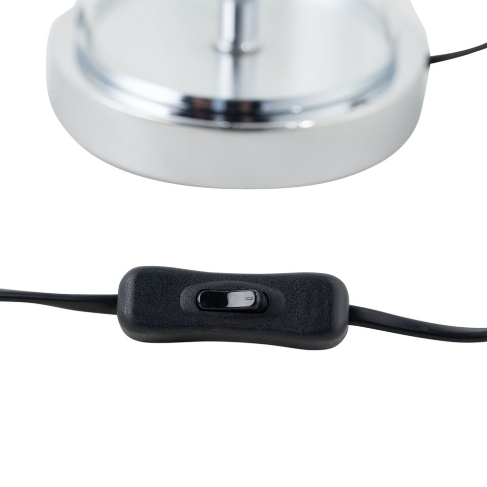 image 1 of Set of 2 Aura - Chrome Table Lamps with Safari Velvet Shades | Chrome | Multi | Large | 2