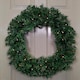 image 9 of 60cm Pre Lit Plain Green Christmas Wreath with Warm White LEDs and 160 Tips
