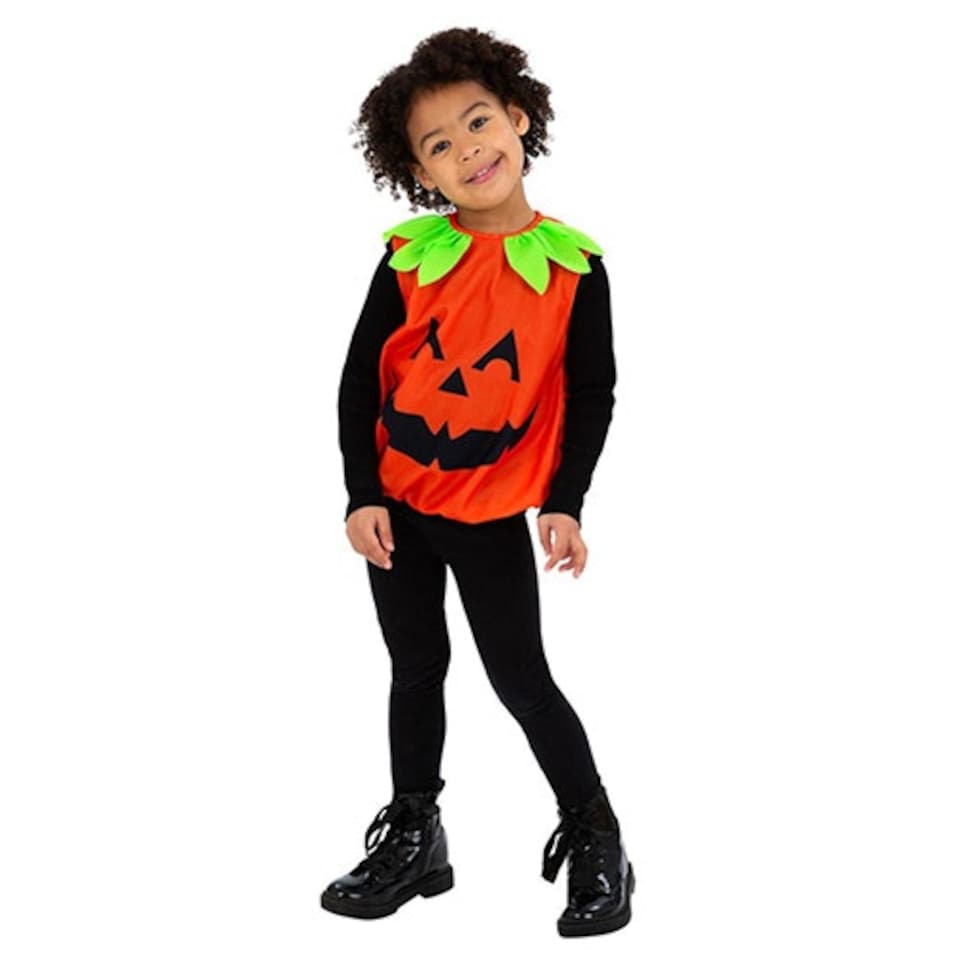 image 1 of Orange Pumpkin Fancy Dress Costume Unisex Toddler Age 3-4 | Multi | One Size
