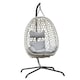 image 1 of URBNLIVING Rattan Hanging Egg Chair With Stand Indoor Outdoor