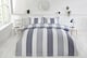image 2 of PH Chambray Stripe Duvet Cover Set with Pillowcase | Blue | Single | 1
