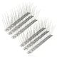 image 1 of SPARES2GO Bird Fence Spikes Pigeon Squirrel Cat Rodent Stainless Steel Metal 2m Deterrent Repellent Easy Install