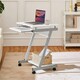 image 2 of Yaheetech Z-Shaped Computer Desk | White