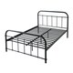image 6 of Tewin Vintage Hospital Style Black Metal Bed Frame (King) | Black | Black | King
