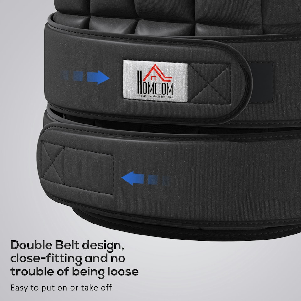 image 1 of HOMCOM 20KGS Adjustable Weight Vest Running Gym Training Weight Loss, Red