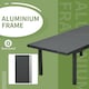 image 6 of Outsunny 246 cm Extending Garden Table, Rectangle Outdoor Dining Table for 6 8, Aluminium Frame for Patio, Balcony Charcoal Grey