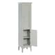 image 4 of Teamson Home Wooden Bathroom Cabinet Tall Standing Grey Glancy