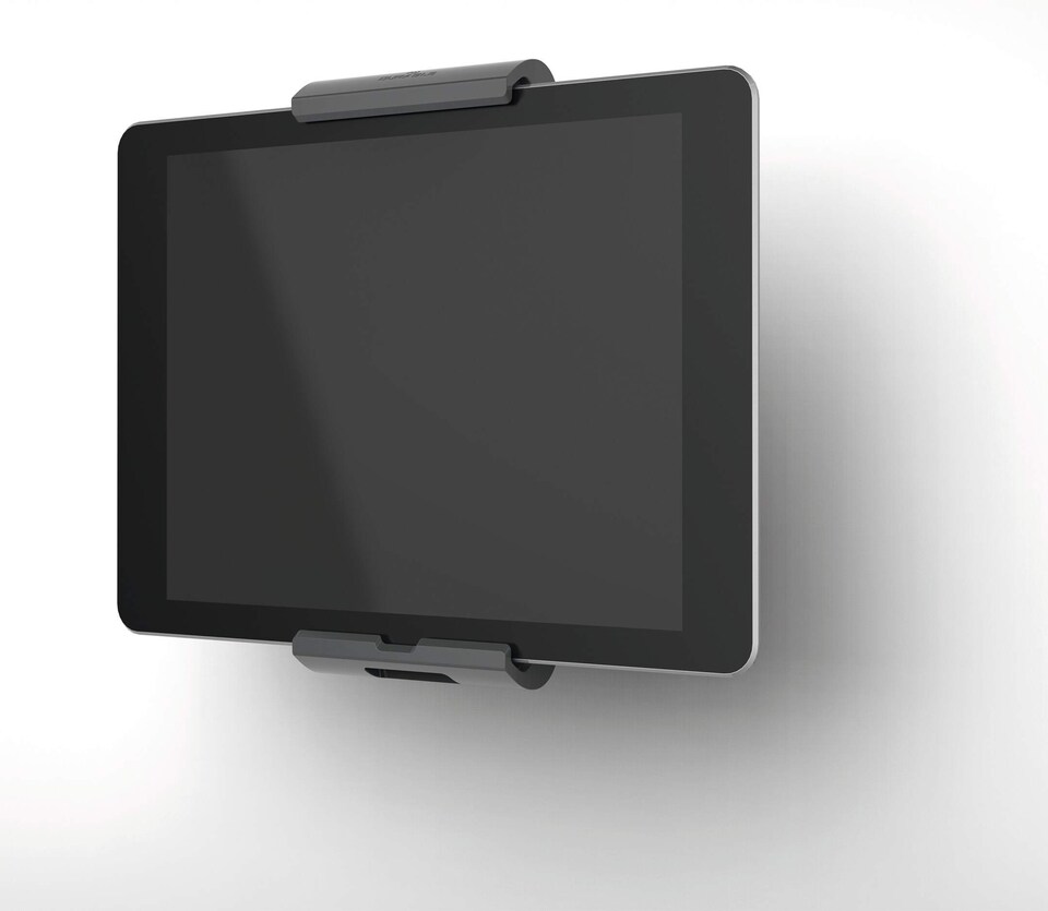 image 1 of Durable Aluminium Tablet Holder iPad Wall Arm Mount | Lockable & Rotatable | Silver