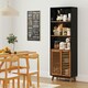 image 7 of COSTWAY Bookshelf 5-Tier Bookcase w/Reversible Shelf Black