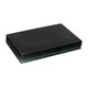 image 1 of Harbour Housewares Black Glass Placemats - 30 x 20cm - 6pc Set - Heat Resistant & Modern Black