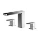 image 1 of Square Deck Mounted 3 Tap Hole Bath Filler Tap - Chrome