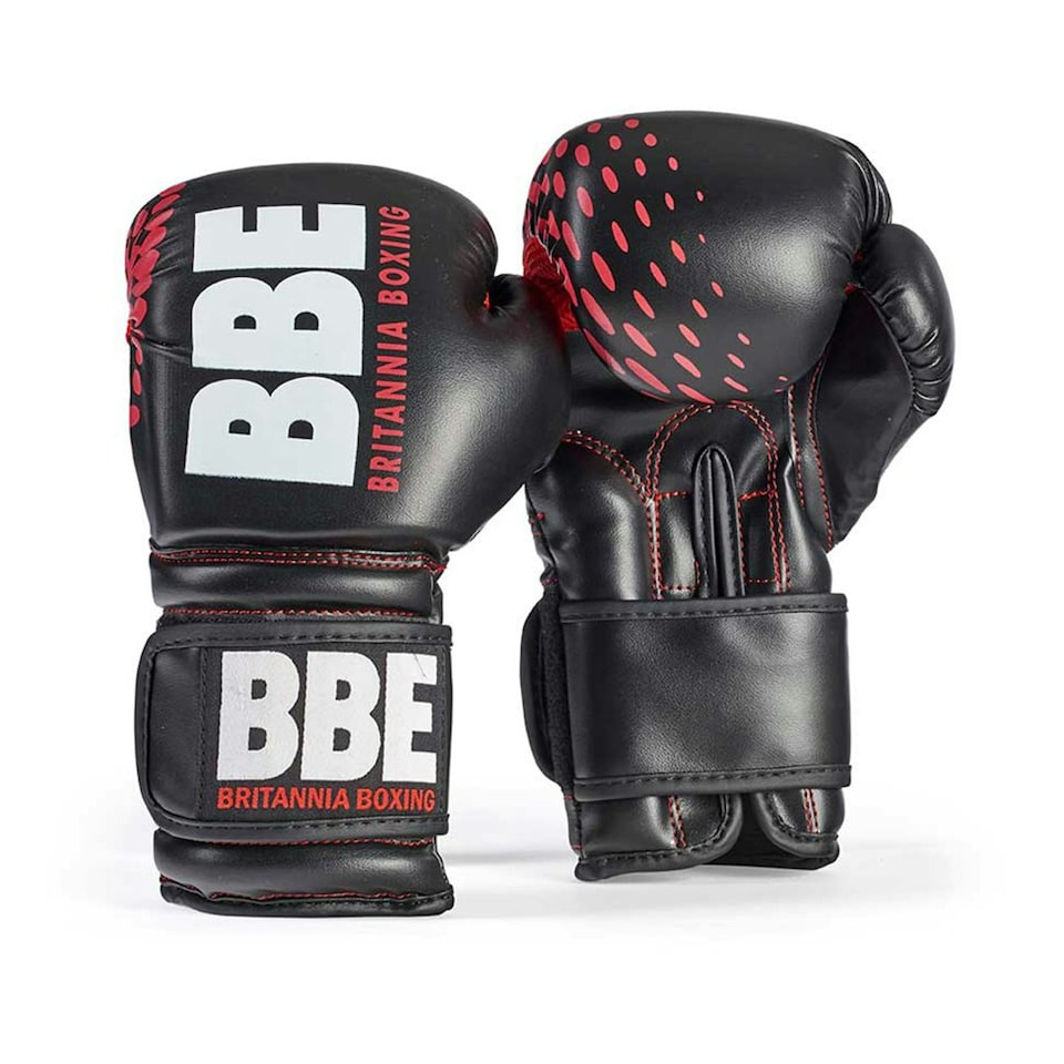 BBE Childrens/Kids Training Gloves - Black/Red - 8oz