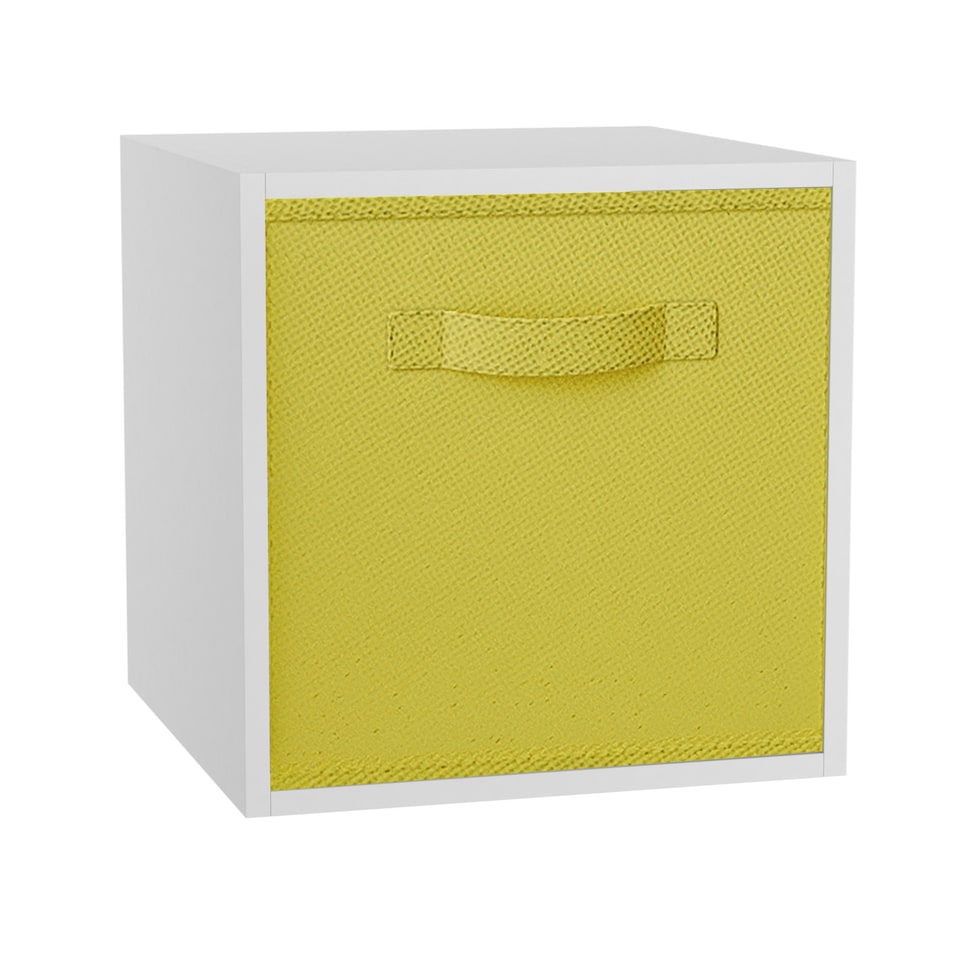 image 1 of Cube Unit with Insert | White | White & Yellow | 1