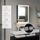 image 10 of HOMCOM Bathroom Cabinet with Mirror, LED Lights and Demister Pad, Black Black