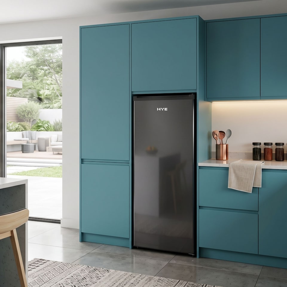 image 1 of HYE Freestanding Larder Fridge, 242 Litre, 55cm, Silver - RF01SDF242S01
