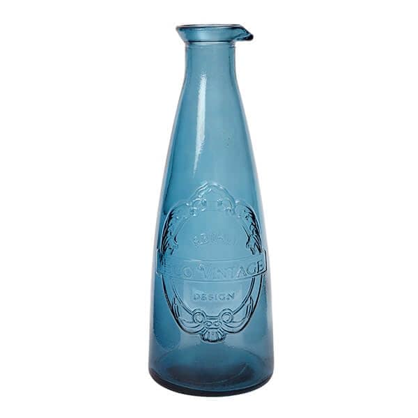 Sintra Recycled Glass Carafe - Ink Blue