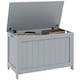 image 1 of HOMCOM Storage Chest with 2 Safety Hinges, Modern Storage Bench, Grey