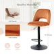 image 6 of SONARA Set of 1 Adjustable Velvet Upholstered Breakfast Bar Stools | Orange