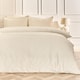 image 1 of OHS Piped Edge Bedding Set Soft Duvet Cover with Pillowcase | Cream | Natural/Ivory | Double