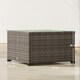image 7 of Outsunny Outdoor Coffee Table with Glass Top, Rattan Side Table 