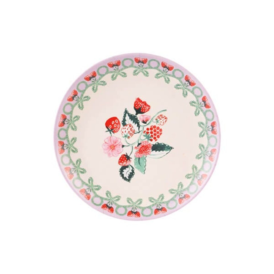 image 1 of Cath Kidston Raspberry Set of 4 Melamine Side Plates