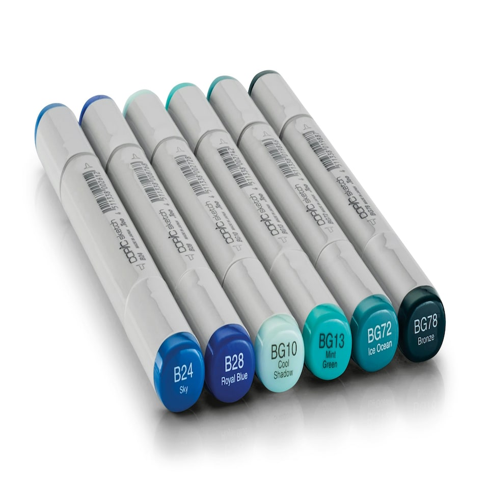 image 1 of Copic Sketch Set, Sea & Sky, Set of 6