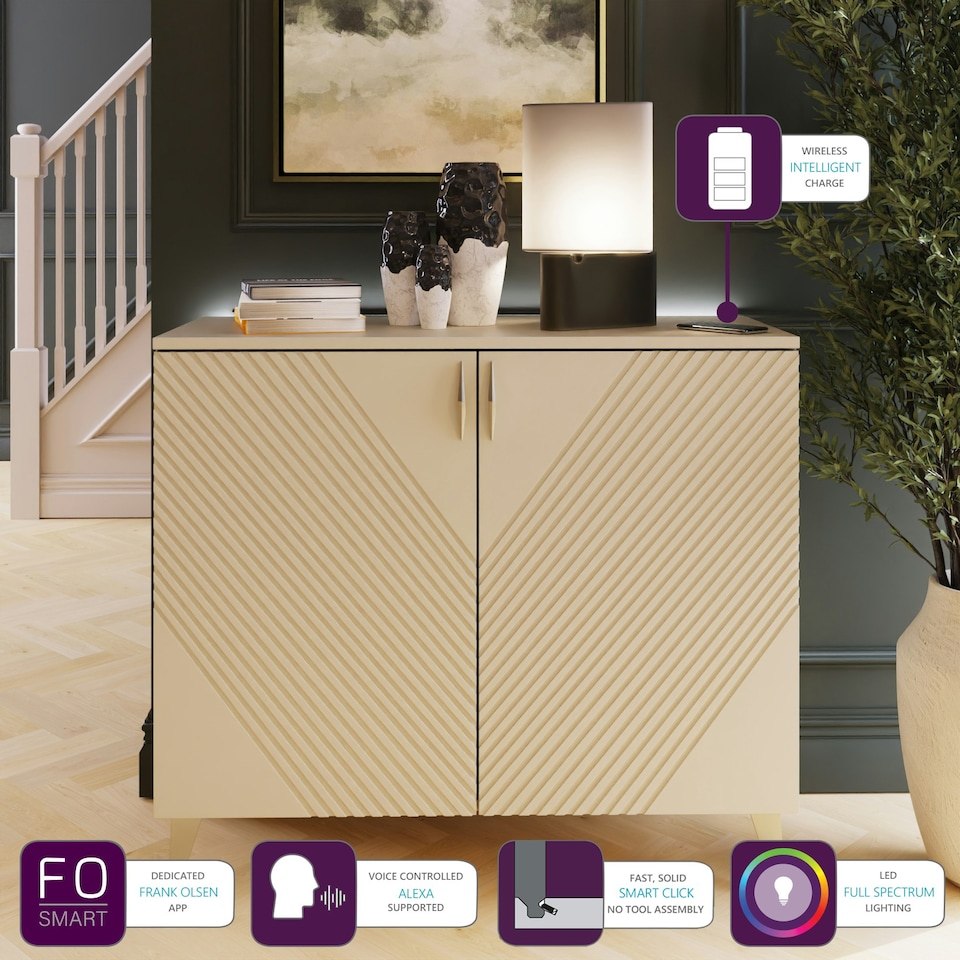 image 1 of Frank Olsen Ava Tall Sideboard White | White