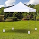 image 2 of Outsunny 4 Pack 36 kg Gazebo Weights, Canopy Tent Weights with Rapid Clip, Gazebo Leg Weights Fill with Sand or Water, White