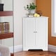 image 9 of COSTWAY Corner Bathroom Storage Cabinet Display Unit