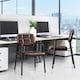 image 2 of Yaheetech 2pcs Office Reception Upholstered Chairs for Home & Office Black Brown