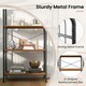 image 5 of COSTWAY 4-Tier Open-Back Storage Shelf Display Rack