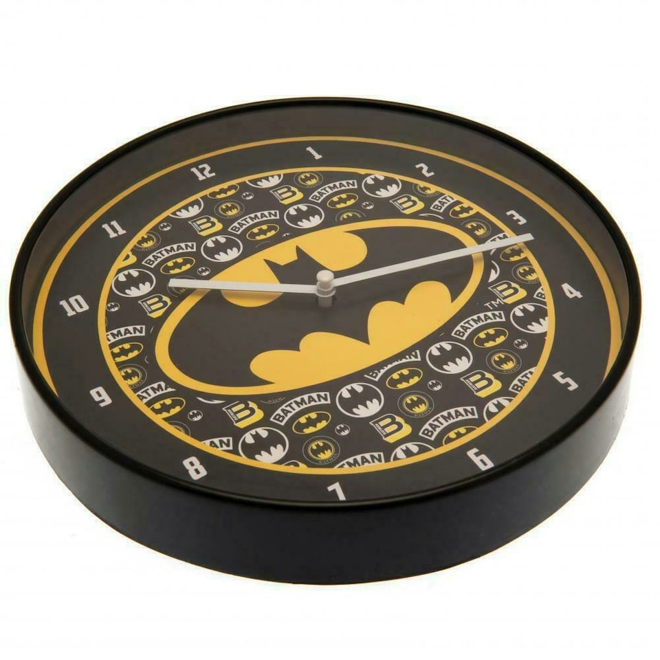image 1 of Batman Logo Wall Clock - Black/Yellow - One Size