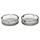 image 1 of Round Glass Classic Ashtray 10.2cm Round for Cigarettes Indoor Outdoor | Clear | Set of 2