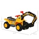 image 3 of HOMCOM 3 in 1 Kids Ride-On Tractor Excavator w/ Storage Basketball Hoop