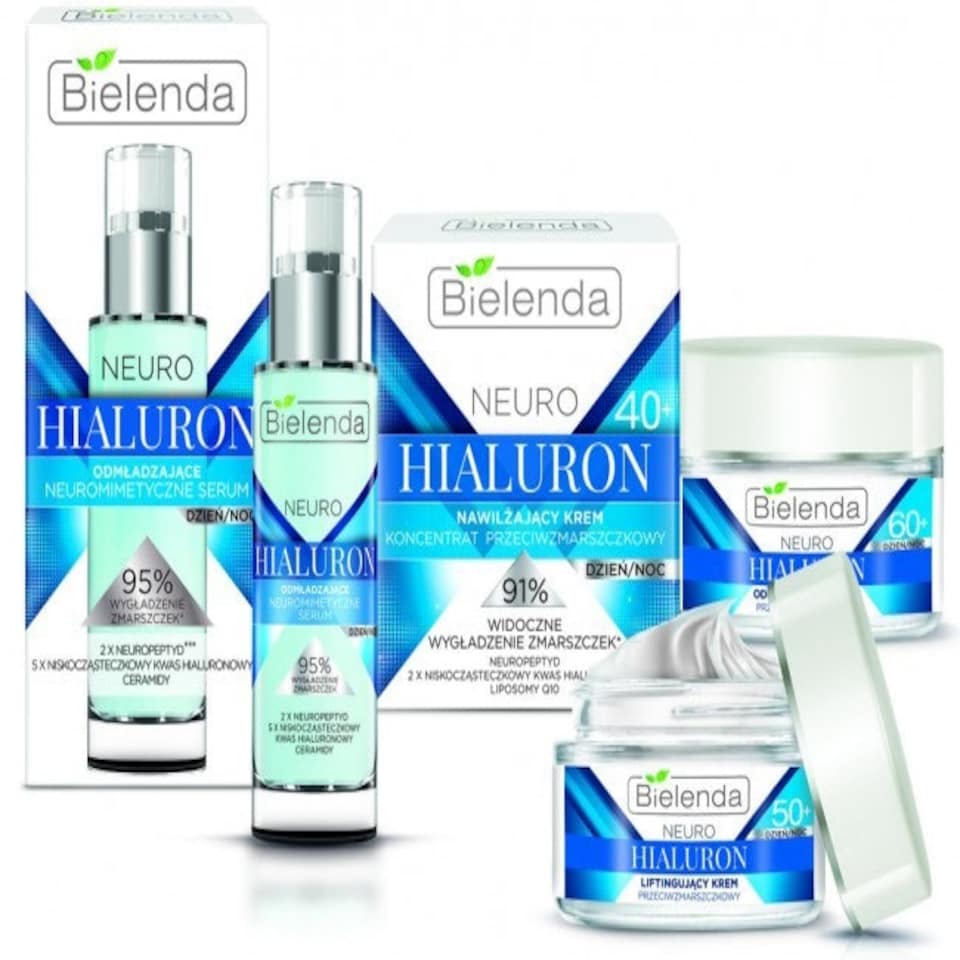 image 1 of Bielenda Neuro Hyaluron Moisturizing Anti Wrinkle Cream Concentrate 40+ Day Night 50ml
