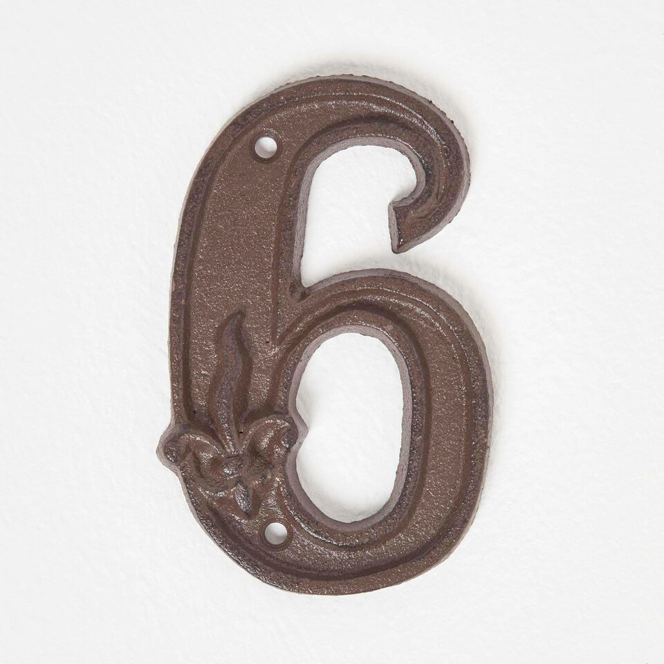 image 1 of Homescapes Cast Iron House number, 6