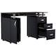 image 8 of Vida Designs Otley 3 Drawer Computer Desk Home Office Workstation, Black