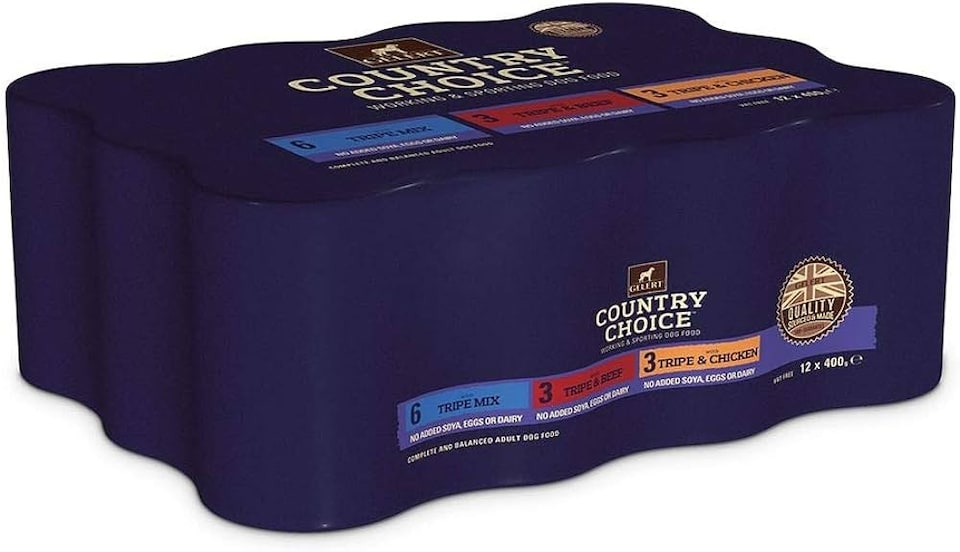 Gelert Dog Country Choice Tripe Mix Variety Pack 400g x 12 Tins