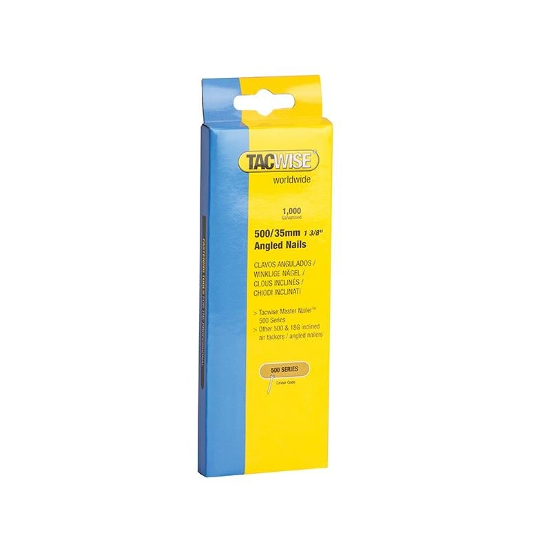Tacwise 500 Series 18 Gauge Angled Nails Multi Multi Colour 35mm (1000) 1