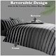 image 9 of VELVETIO Oscar Stripe Duvet Cover Set Reversible Polycotton Easy Care Beddings Blue | Teal | Super King