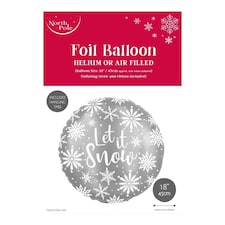 18" Let Is Snow Christmas Foil Balloon