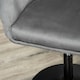 image 8 of HOMCOM Swivel Bar Stool Fabric Dining Chair Dressing Stool Tub Seat Grey