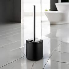 Showerdrape Echo Black Toilet Brush & Holder | Black | 1