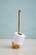 image 2 of Fauna Gold Finish Llama Toilet Roll Holder