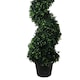 image 3 of 120cm Artificial Natural Boxwood Spiral Topiary
