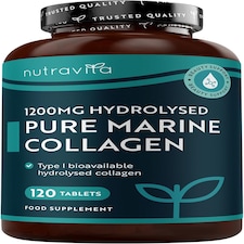 Nutravita Pure Marine Collagen 1200mg Bioavailable Hydrolysed Collagen Peptides - Collagen Supplements for Women - 2 Months Supply - 120 Tablets